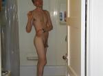 Small penis in the shower