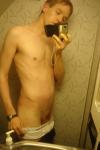 Stripping out of the briefs because this is a hot flight