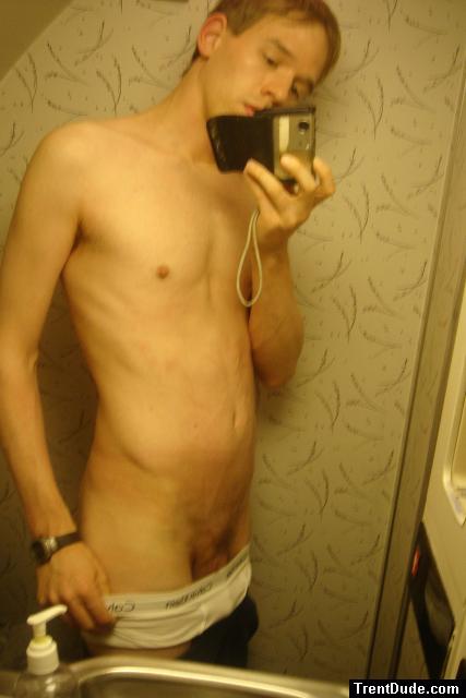 Stripping out of the briefs because this is a hot flight