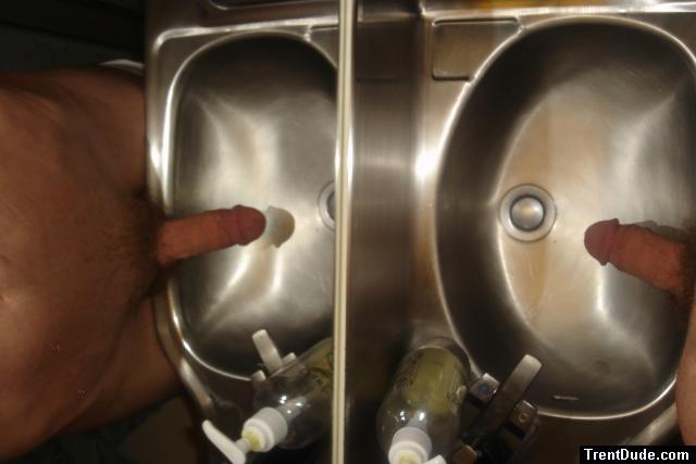Nope,  not going to pee in there (double penis)