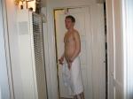 Undoing the towel