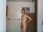 Trent standing nude with long hair