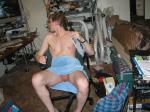 Putting on some Tommy Hilfiger briefs after a shower