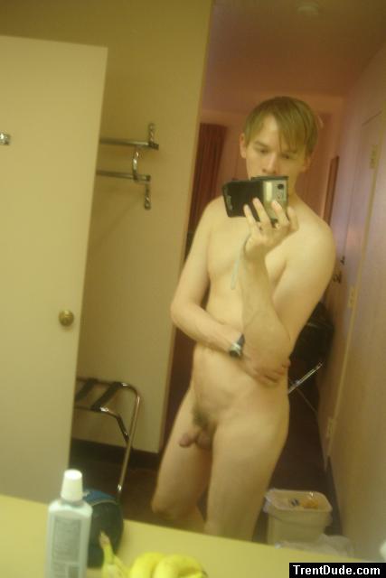 Naked in a hotel room - small penis