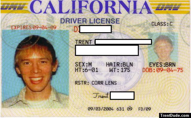 CA driver license w/ DOB