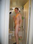 Getting ready to shower