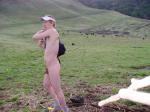 Pondering if he should go take a hike like this