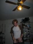 Sleepy head getting dressed in the early morning