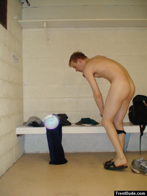 changing into a speedo in the locker room