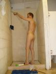White speedo hanging ont he hook