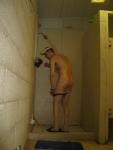Nude in a shower