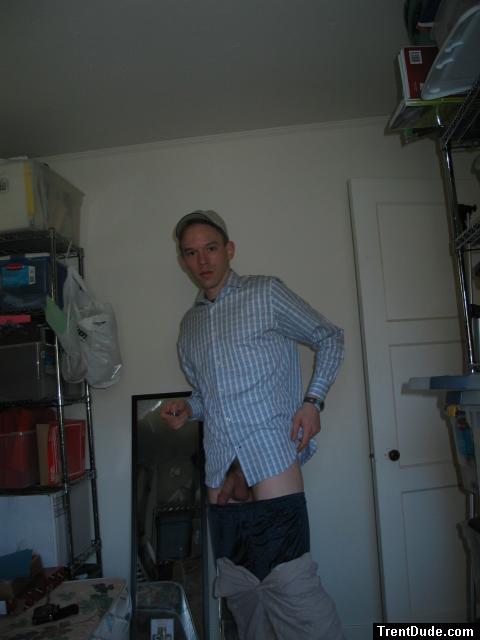 Undressing after a former dinner (large penis!)