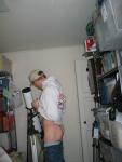 Jeans, rear, penis, sweatshirt