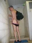 Should he walk to school in just a swimsuit today?