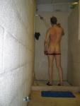 rear in the shower