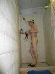 Rinising the suit off