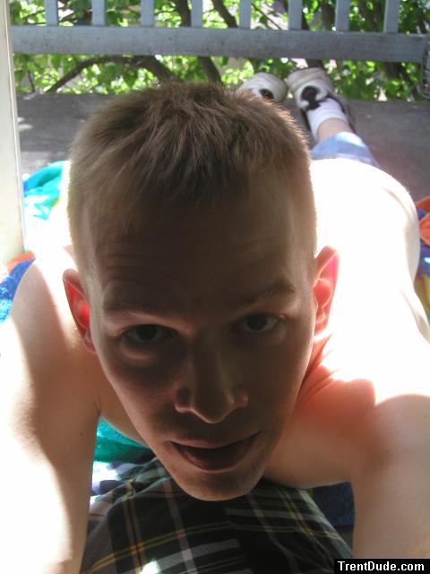 Trent's butt in the sun