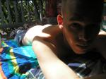 Trent's butt in the sun