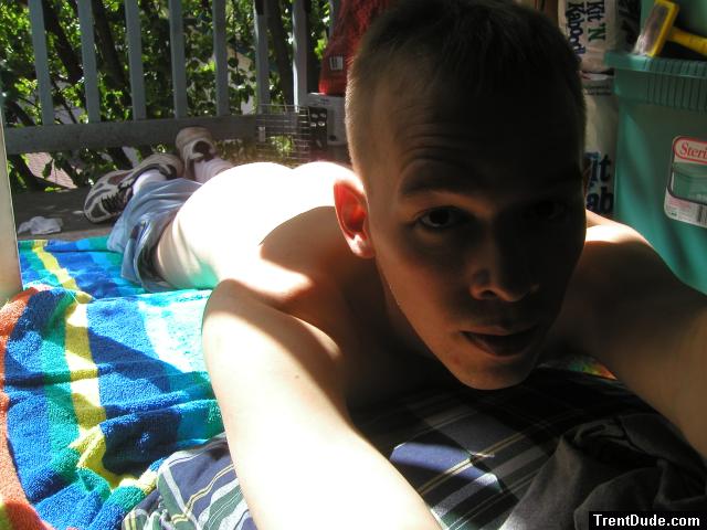 Trent's butt in the sun