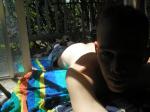 Trent's butt in the sun