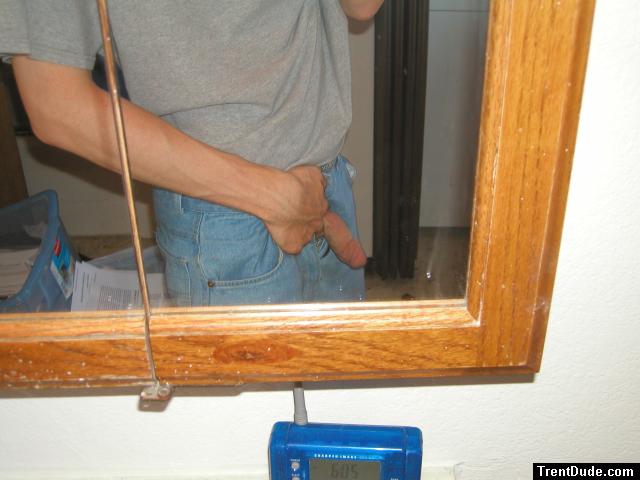 Penis in the mirror
