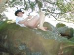 Bare buttocks on a rock (best)