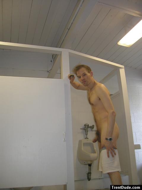 Pulling down boxer briefs to urinate