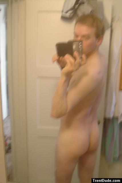 Butt in the mirror