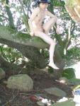 Lounging nude