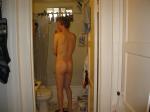 Getting ready to shower (butt)