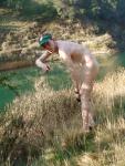 Getting ready to dive in at a secrect swimming hole (best)