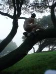Admiring nature in the nude
