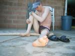 Feet and swimsuit exposure