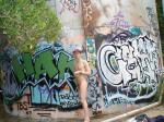 Standing at the graffiti tank