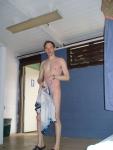 Nude with a towel