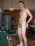 nude at home without a smile