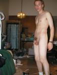 nude at home without a smile