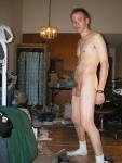 nude at home without a smile