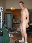 nude at home without a smile