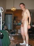 nude at home without a smile