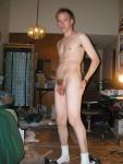 nude at home without a smile