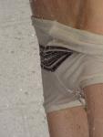 white square leg swim brief close up (front)