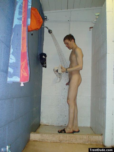 Rinsing out his favorite square leg speedo