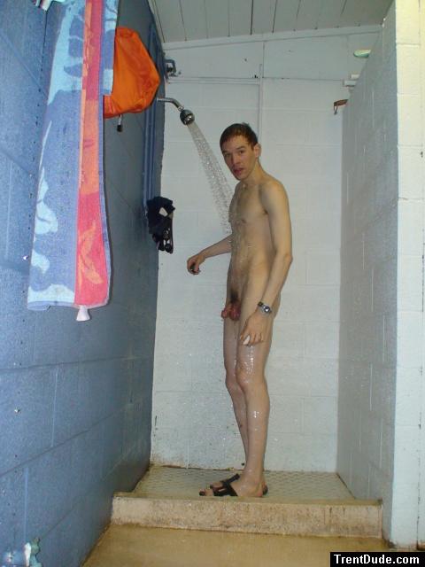 Nude in the shower