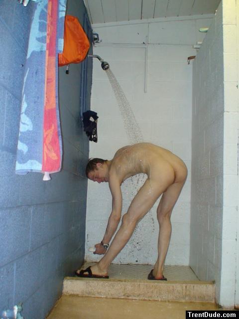 Picking up a dropped soap (rear)