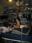 undressing in bed