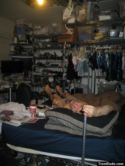 undressing in bed
