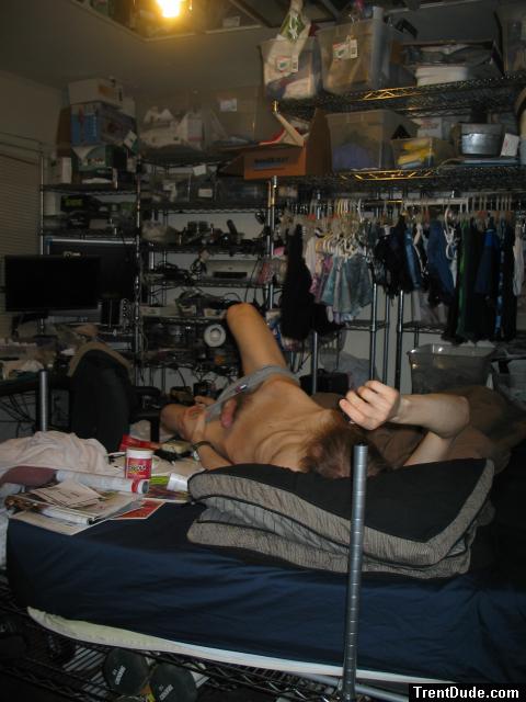 undressing in bed