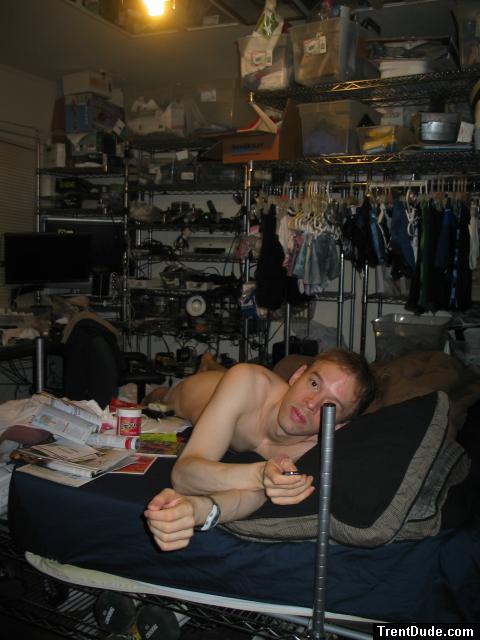 Laying nude
