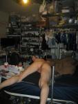 Laying in bed (rear)